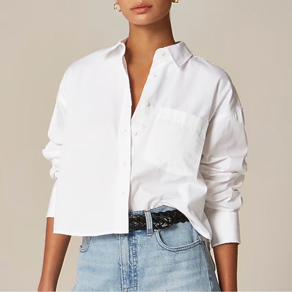 J. Crew Tops - J. Crew Étienne Cropped Button-up Shirt - NWT